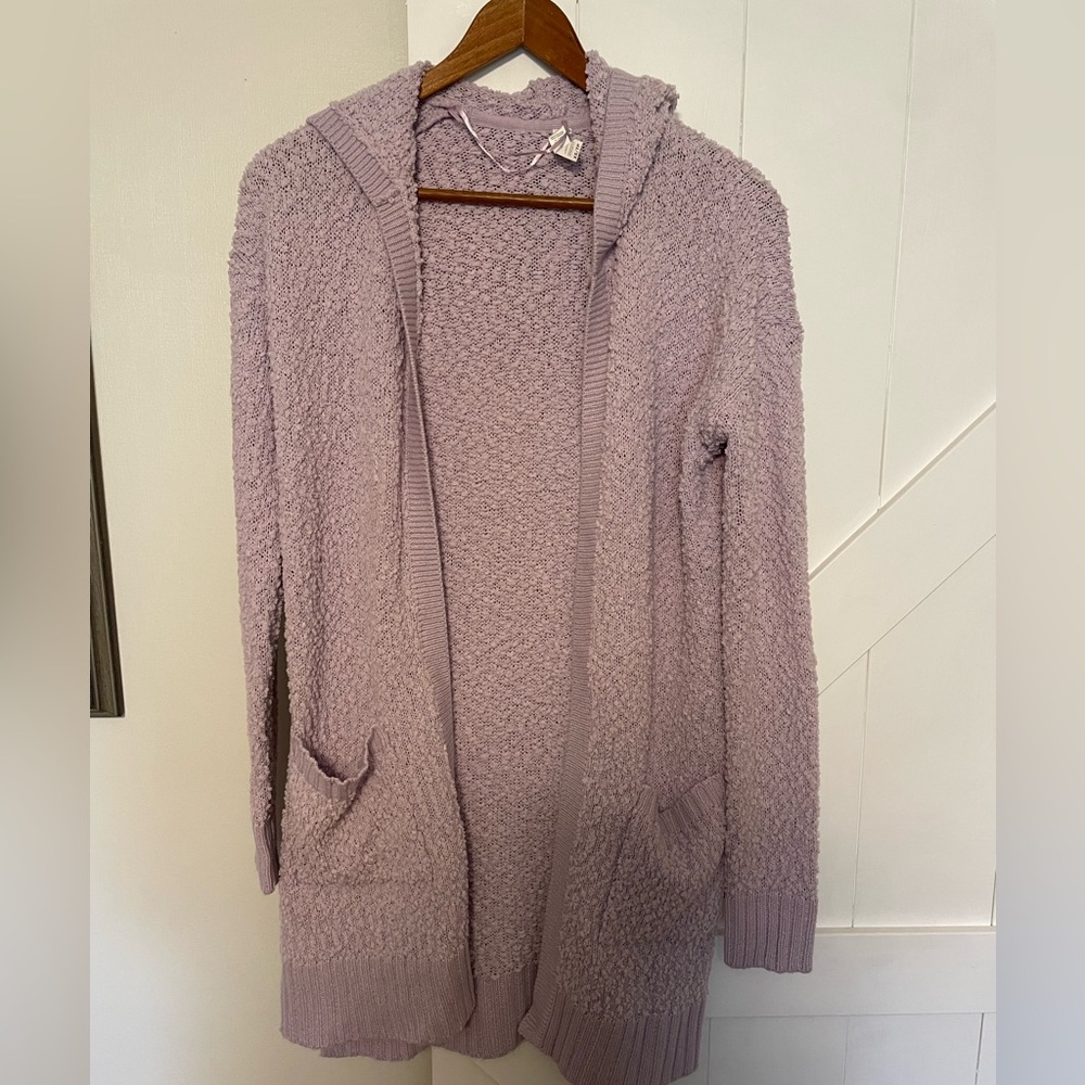 Ripzone Lilac Popcorn Cardigan with Hood Size XS